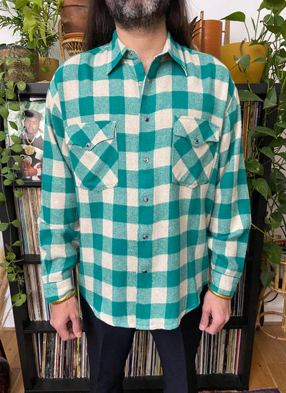 Vintage 90s Western Fleece Shirt