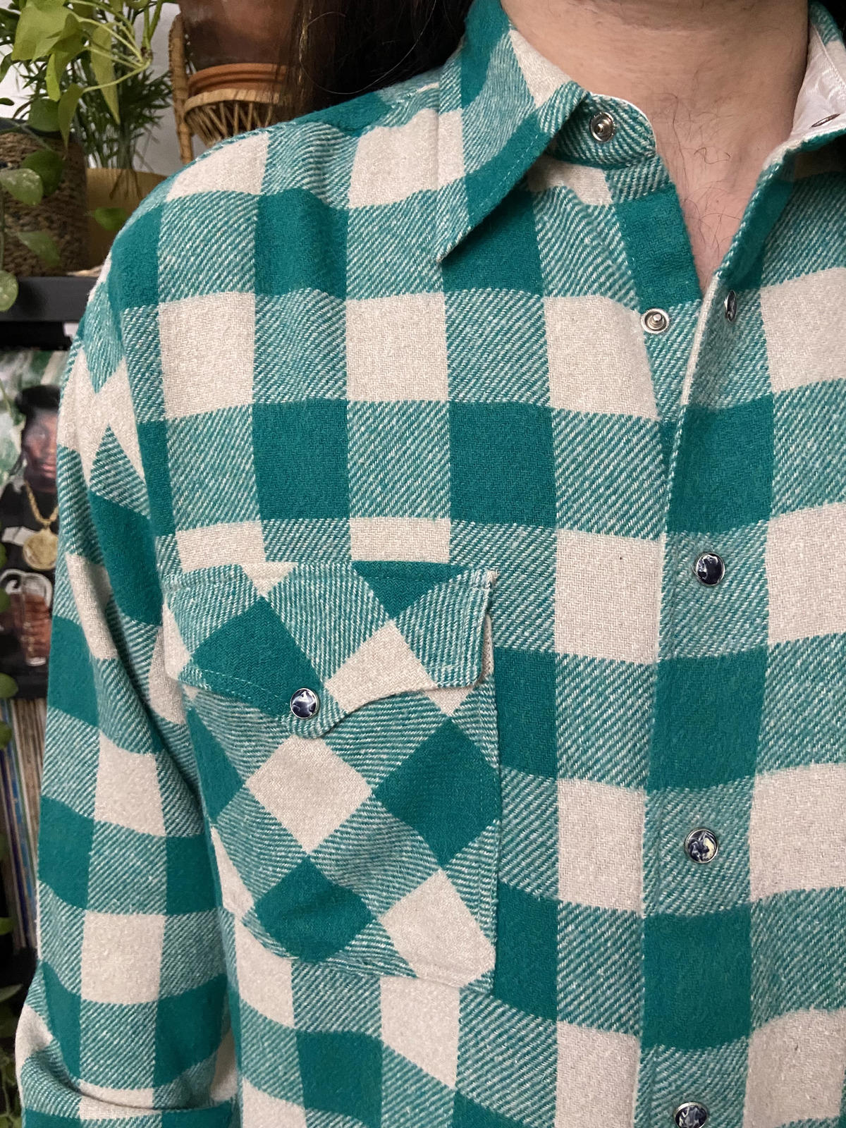 Vintage 90s Western Fleece Shirt