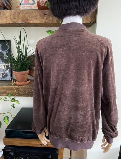 Vintage 1970s Brown Velour Jumper