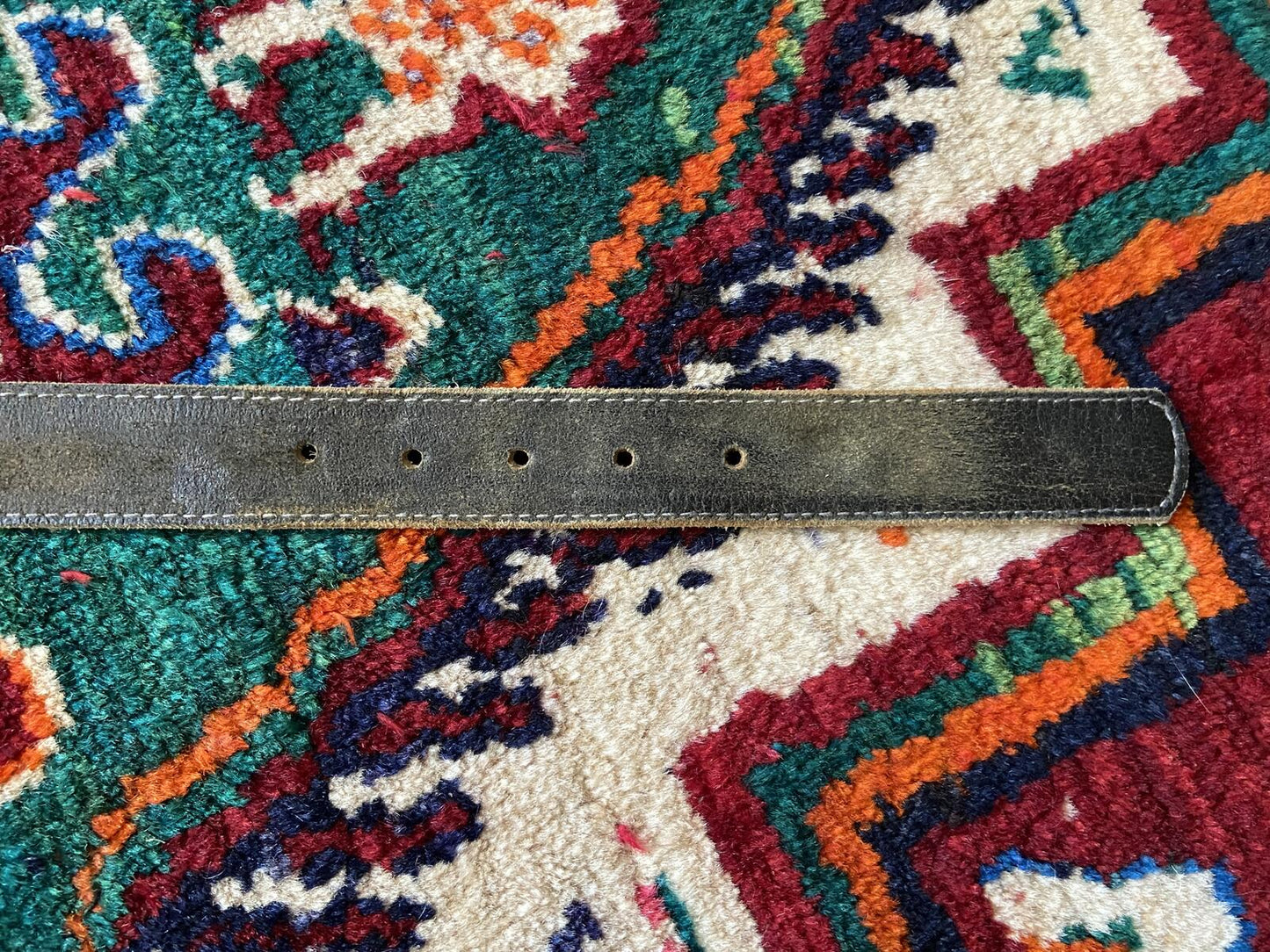 Vintage Khaki Filigree Buckle Belt