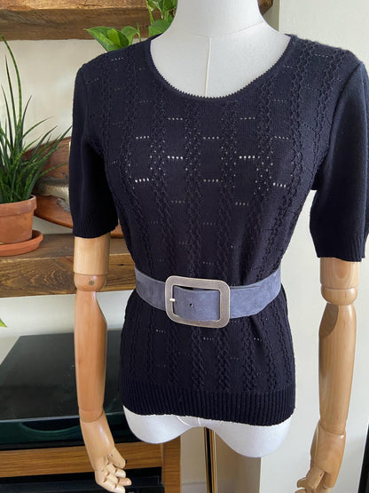 Vintage Grey Suede Vanzetti Belt