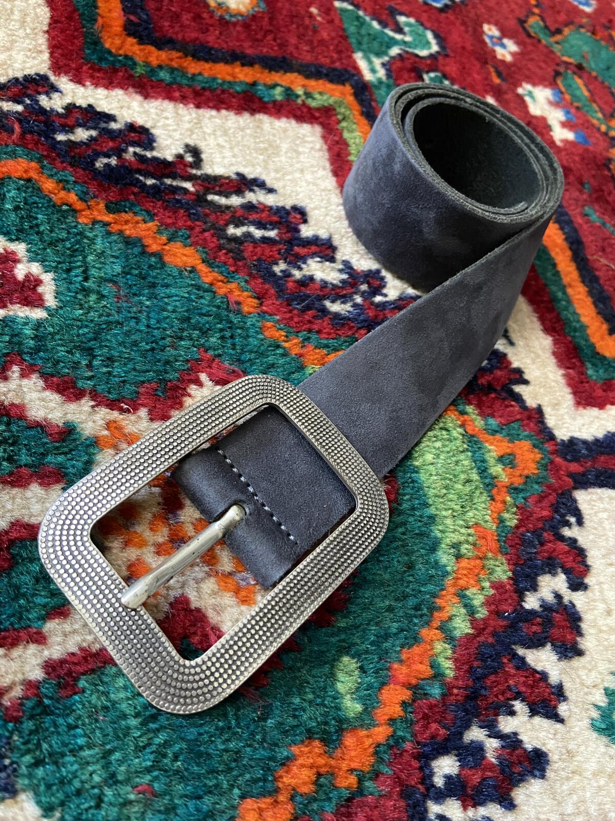 Vintage Grey Suede Vanzetti Belt