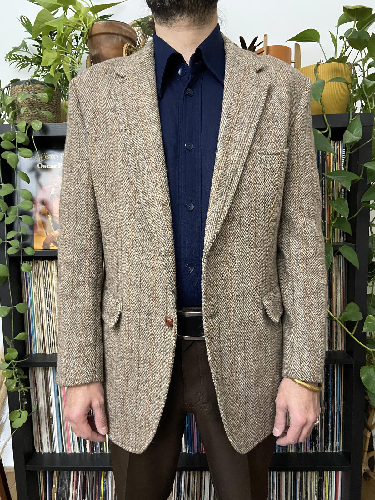 Vintage 1970s Harris Tweed Blazer Jacket