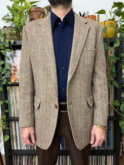 Vintage 1970s Harris Tweed Blazer Jacket