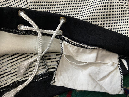 Vintage 1970s Black & White Swim Shorts
