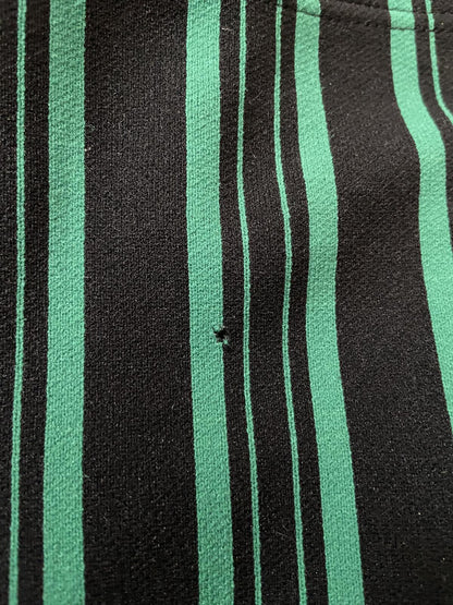 Vintage 1970s Black & Green Striped Swim Shorts