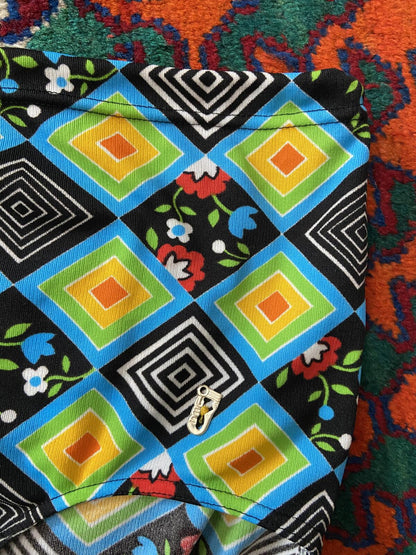 Vintage 1970s Retro Patterned Swim Shorts