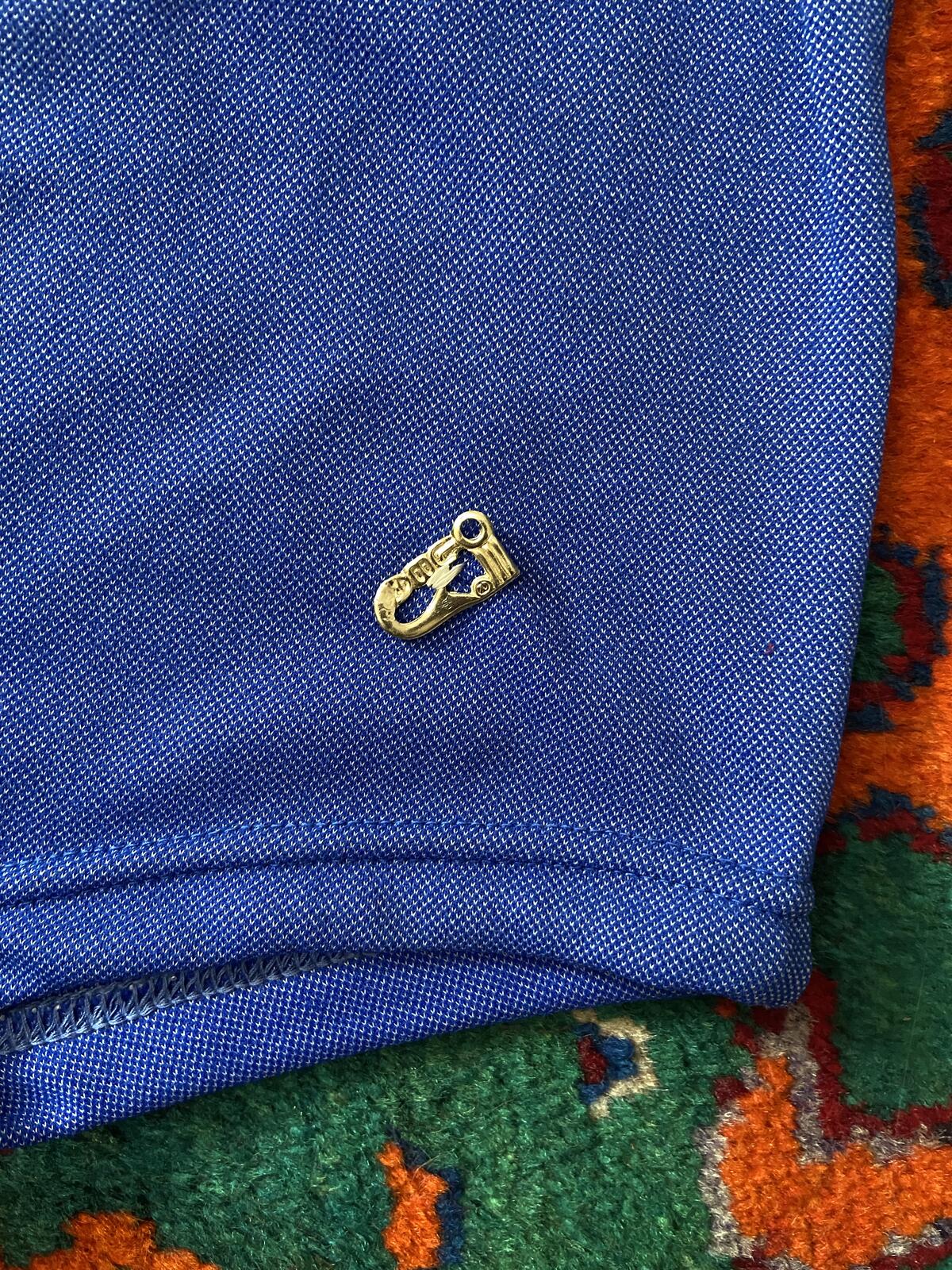 Vintage 1970s Blue Belted Swim Shorts