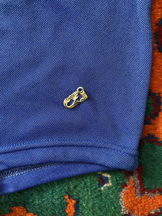 Vintage 1970s Blue Belted Swim Shorts
