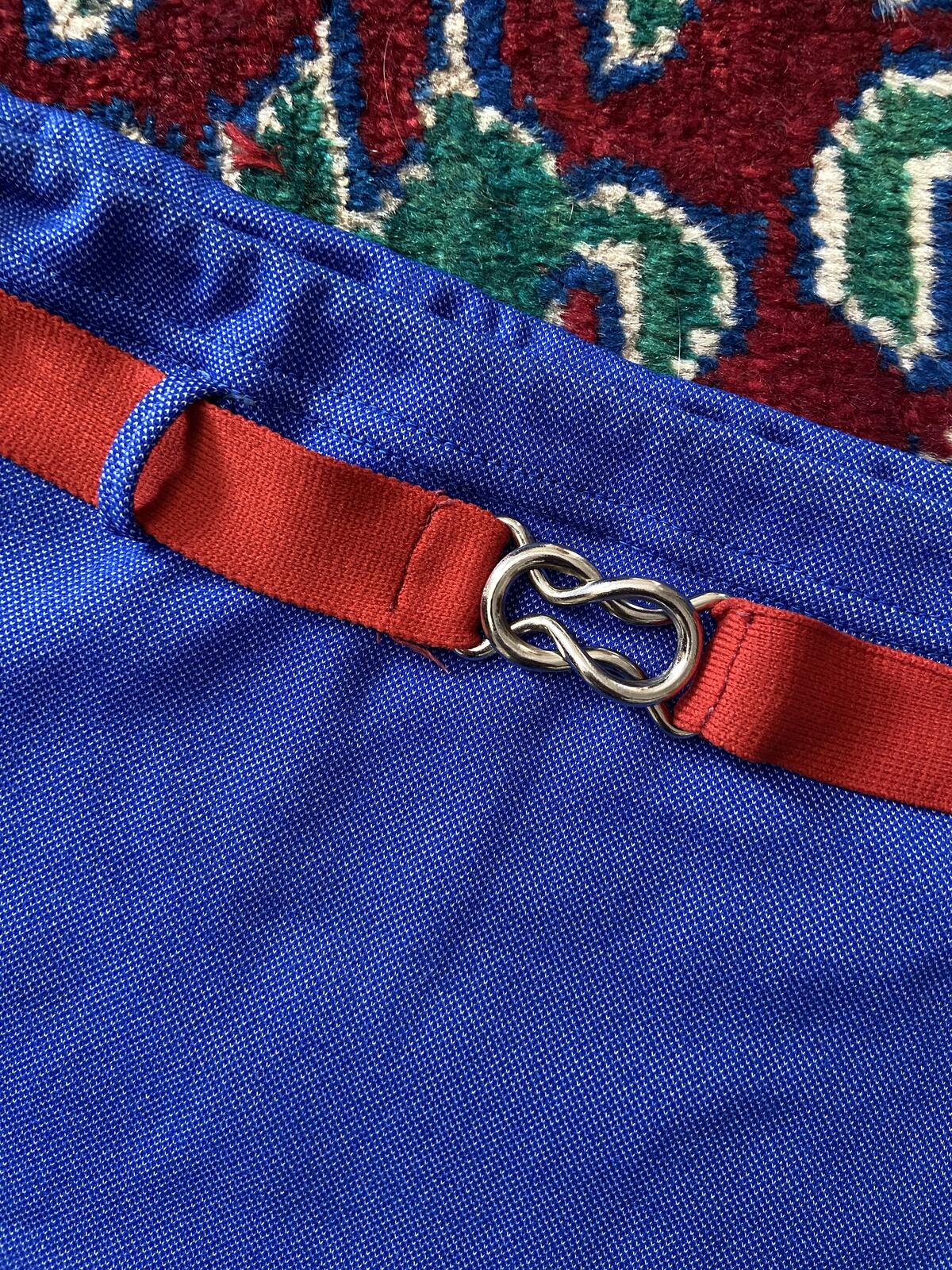 Vintage 1970s Blue Belted Swim Shorts