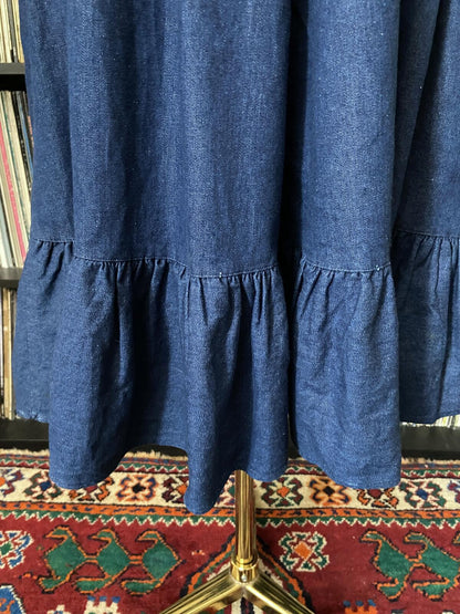 Vintage Dark Denim Prairie Skirt