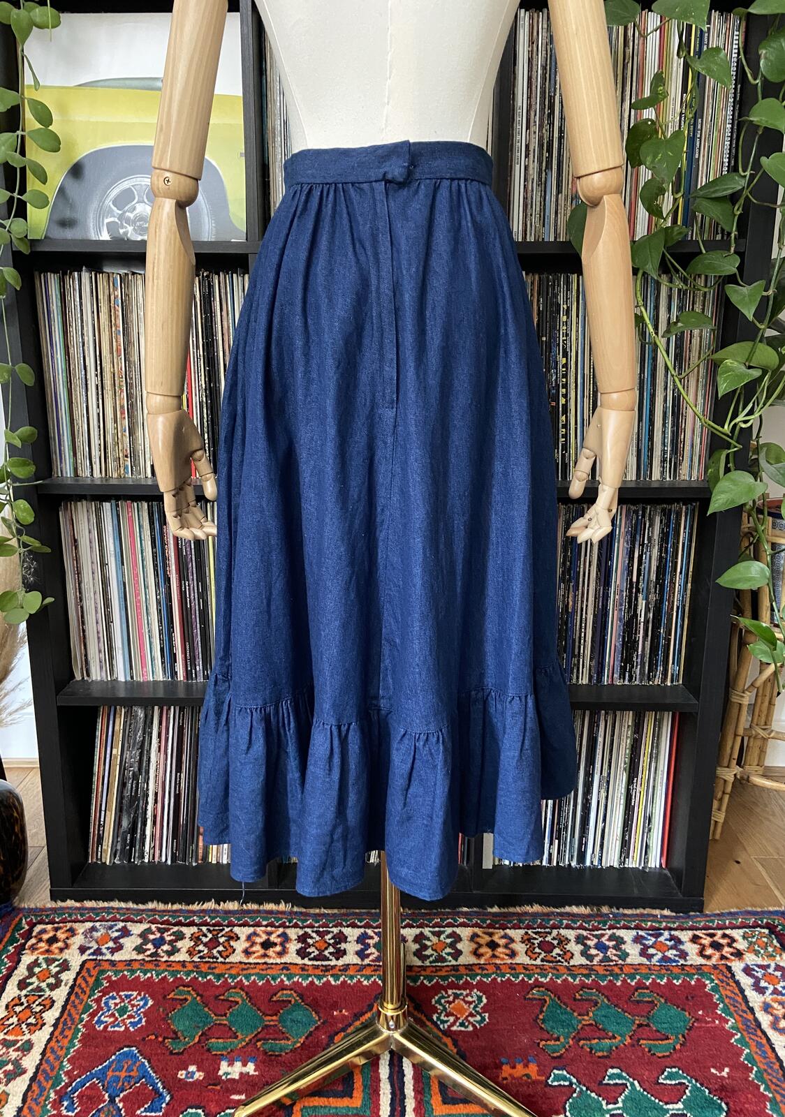 Vintage Dark Denim Prairie Skirt