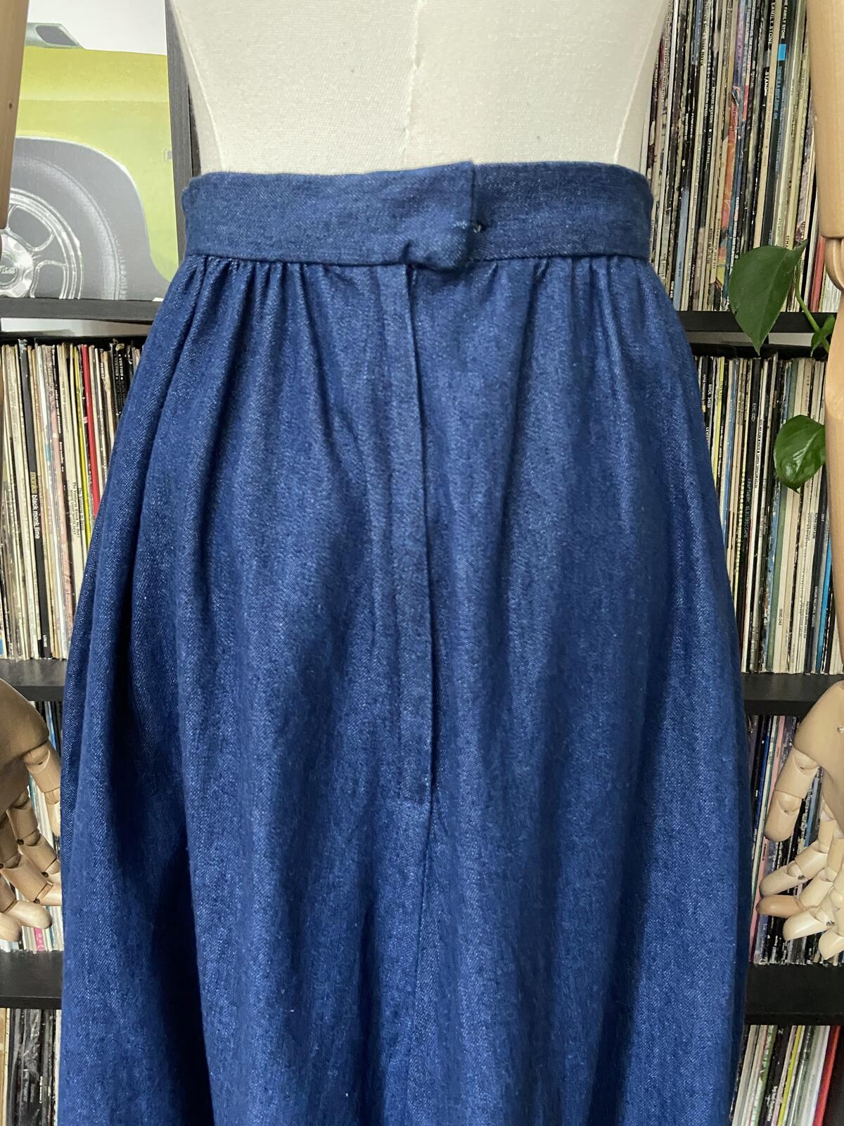 Vintage Dark Denim Prairie Skirt