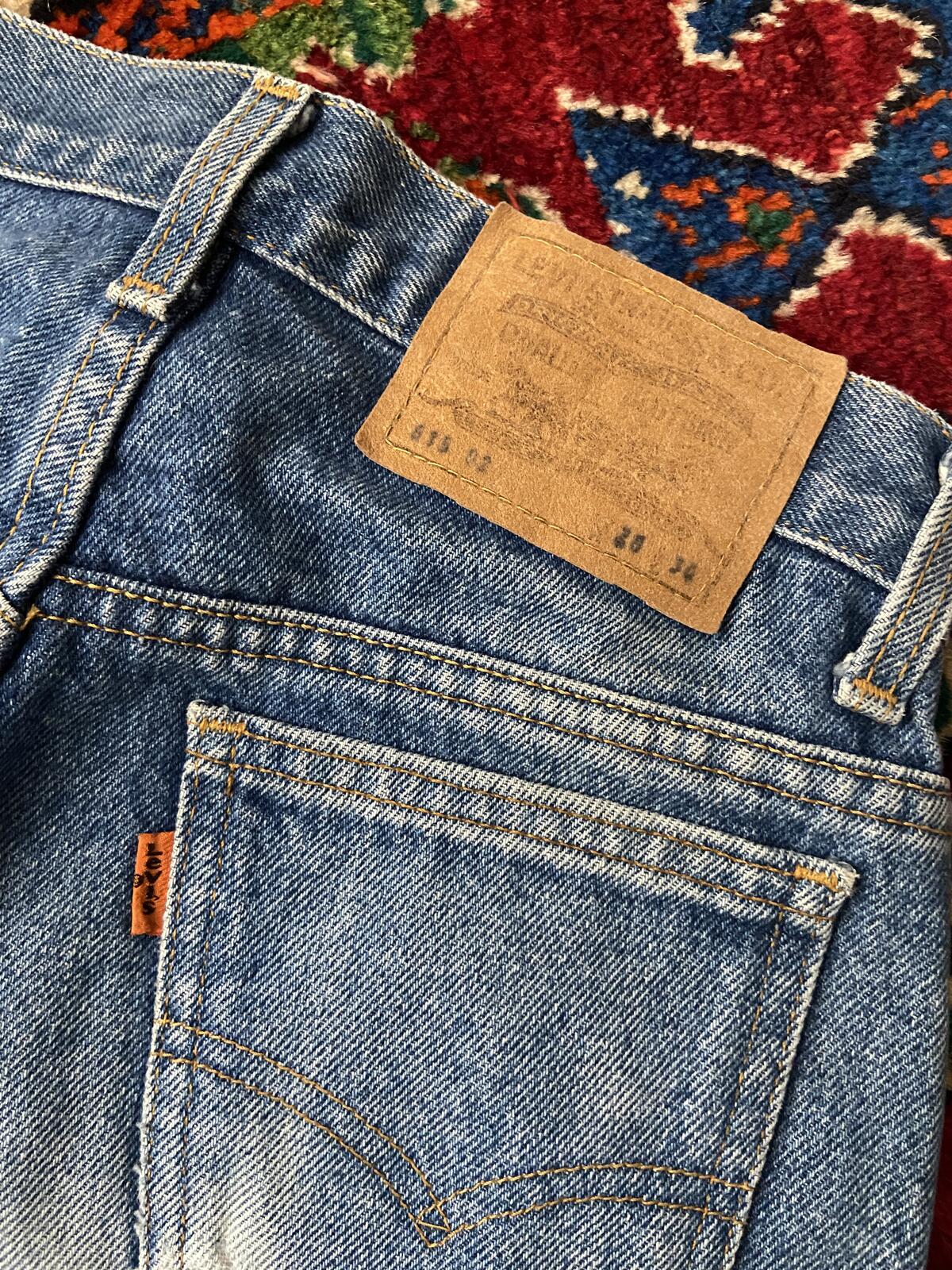 Vintage 1980's Levi's 615 Orange Tab Jeans W27
