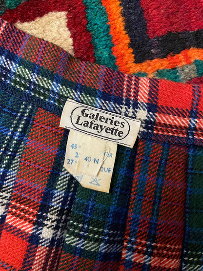 Vintage 1970s Galeries Lafayette Kilt Skirt