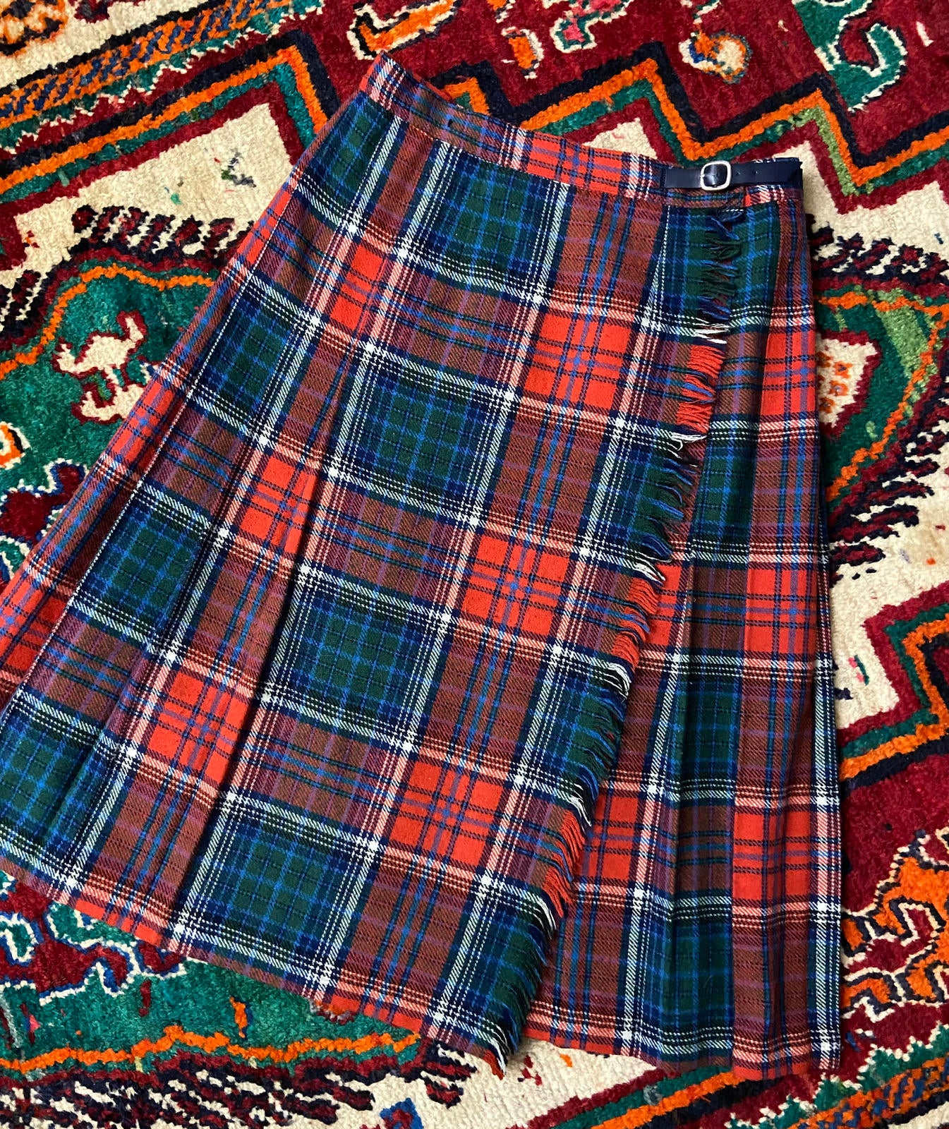 Vintage 1970s Galeries Lafayette Kilt Skirt