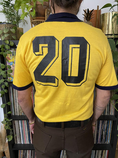 Vintage 1970s Yellow Football Shirt