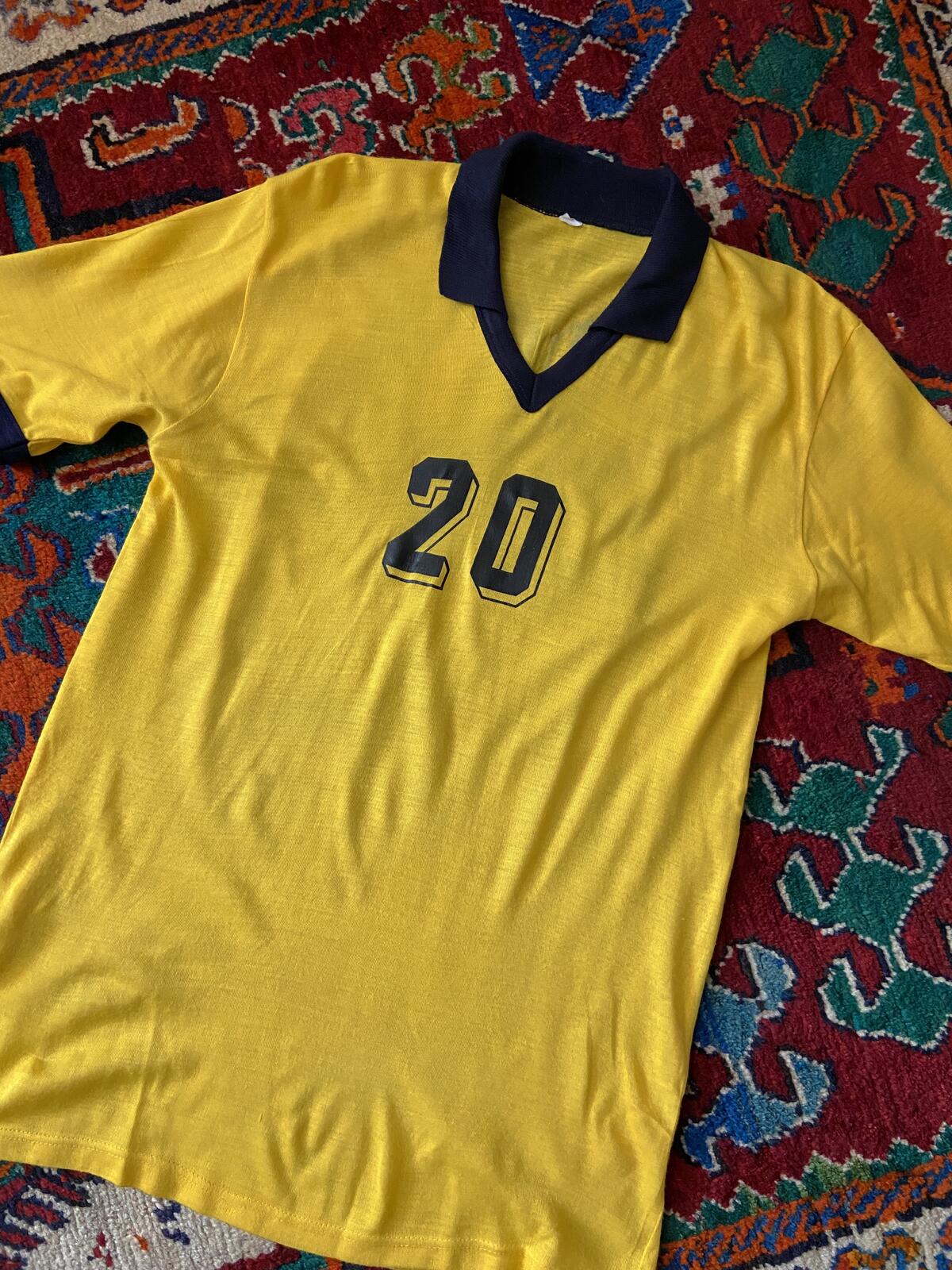Vintage 1970s Yellow Football Shirt