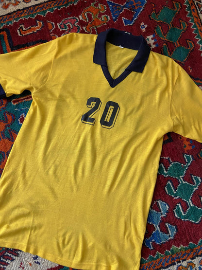 Vintage 1970s Yellow Football Shirt
