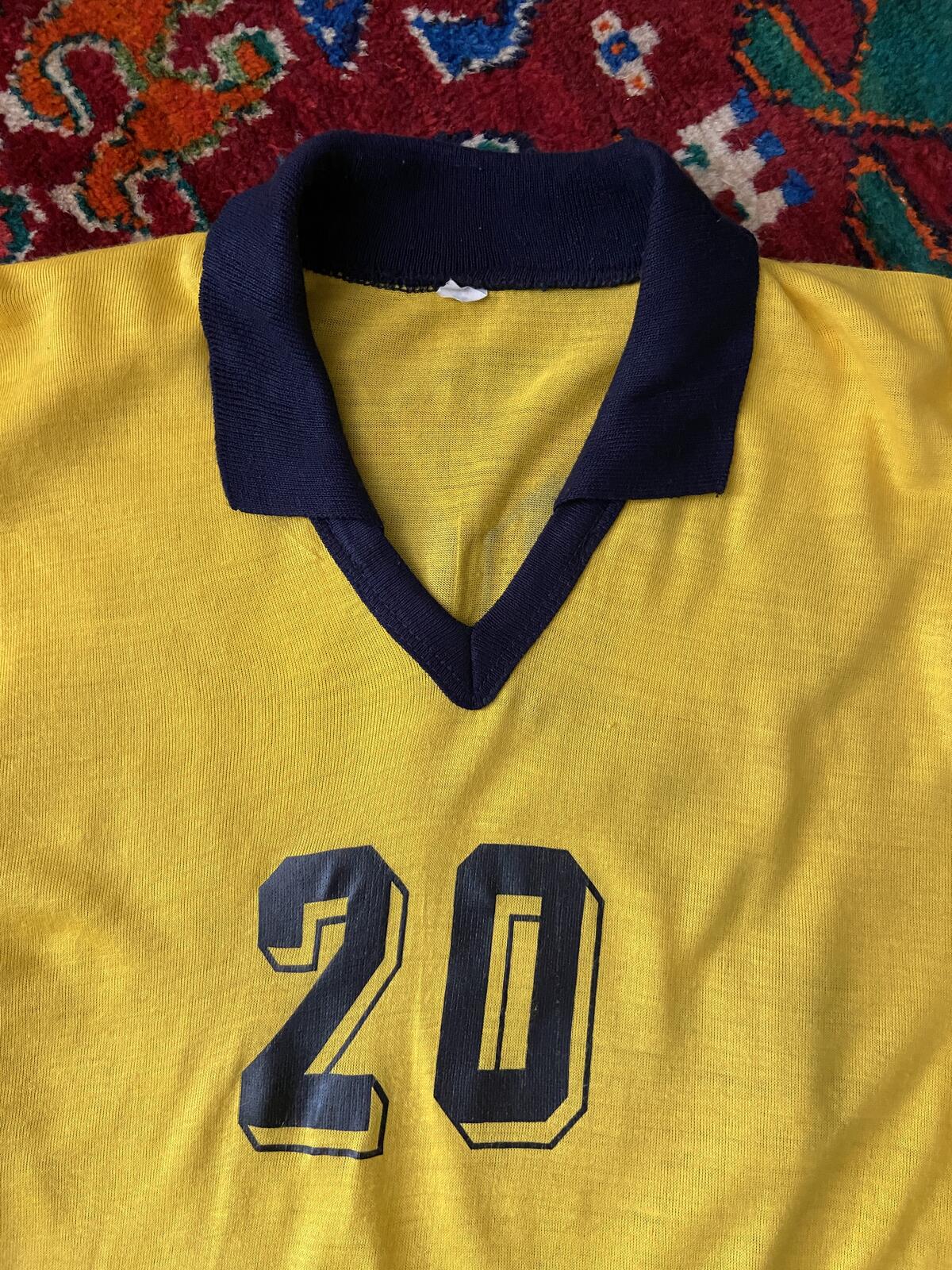 Vintage 1970s Yellow Football Shirt