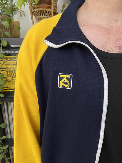 Vintage 1970s Yellow & Navy Italian Track Top