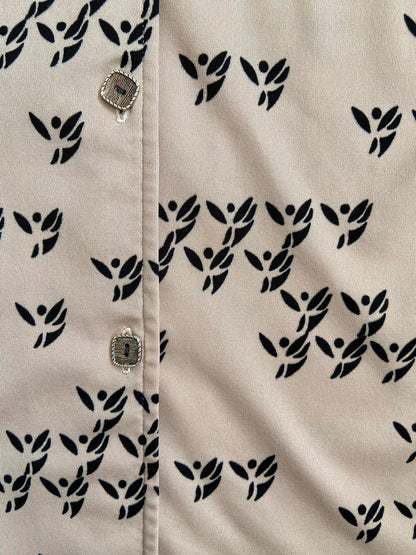 Vintage 1970s Japanese Beige Jersey Shirt