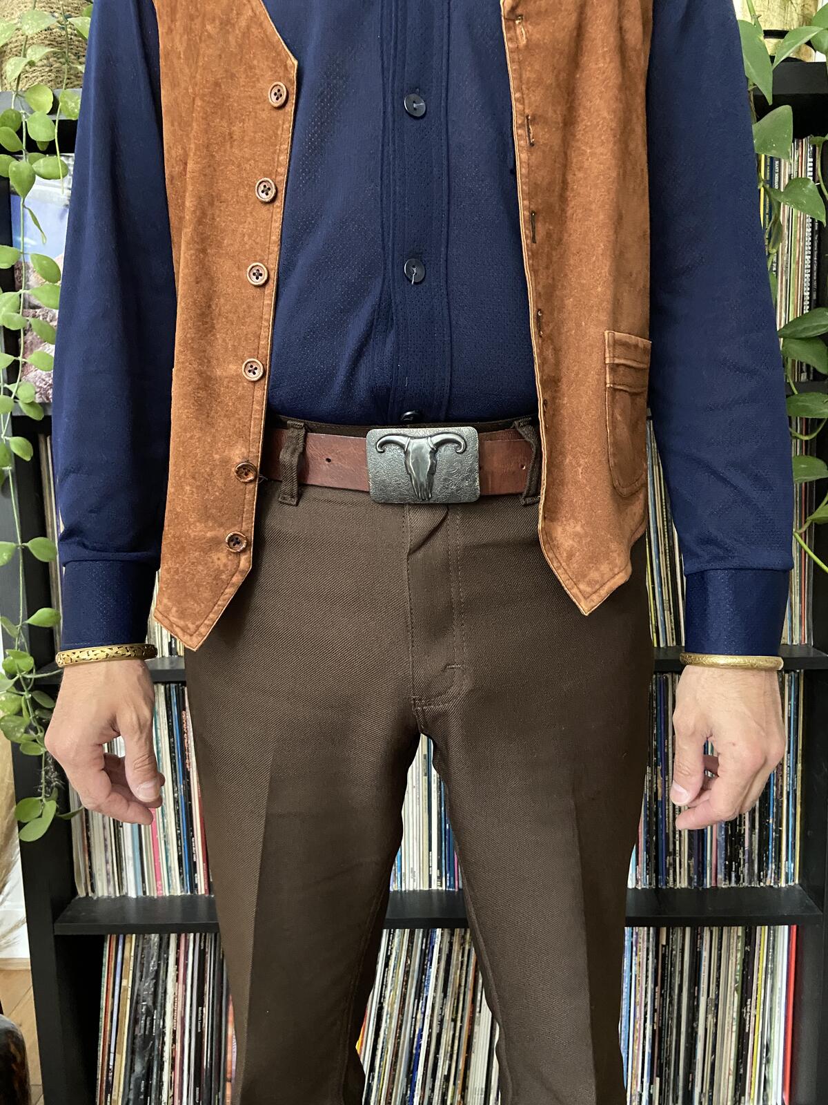 Vintage Chunky Bull's Skull Belt