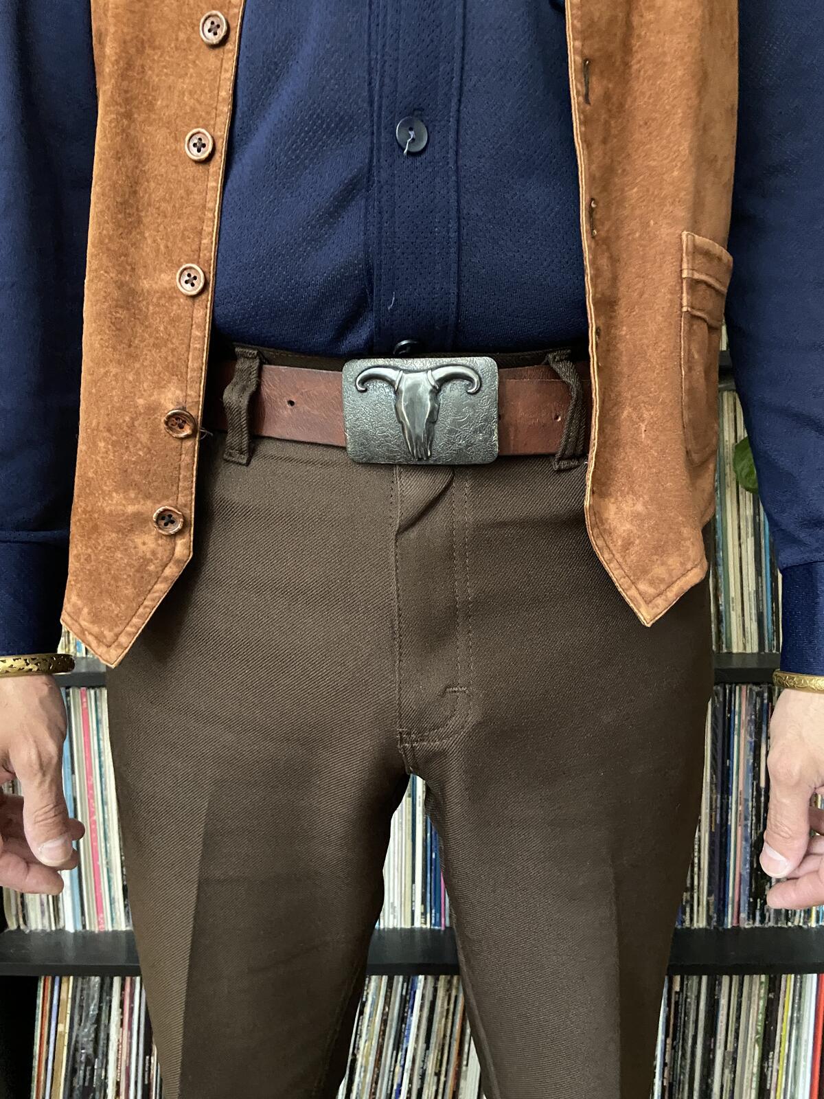 Vintage Chunky Bull's Skull Belt