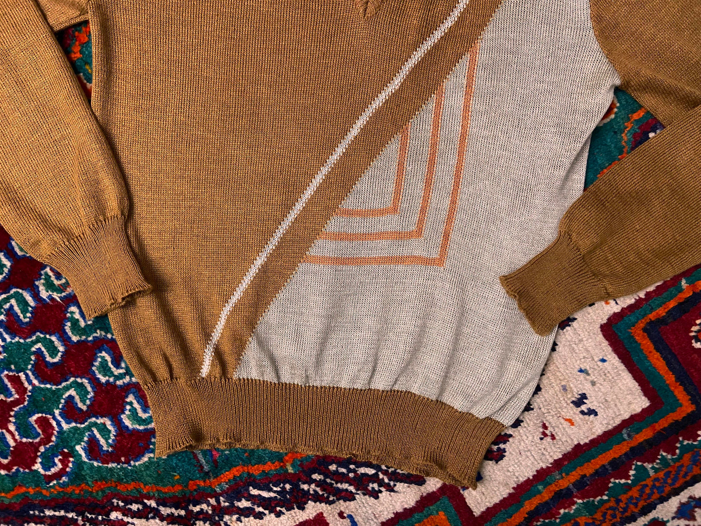 Vintage 1980s Italian V-Neck Jumper