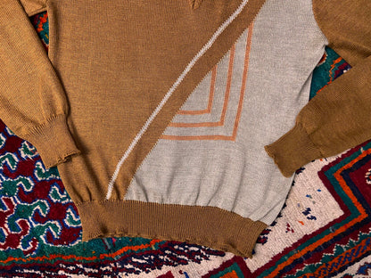Vintage 1980s Italian V-Neck Jumper