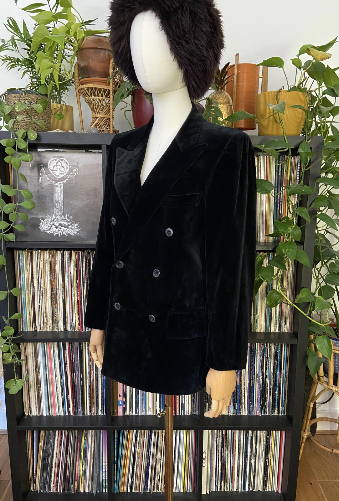 Vintage 1960s Black Yves Saint Laurent Velvet Blazer