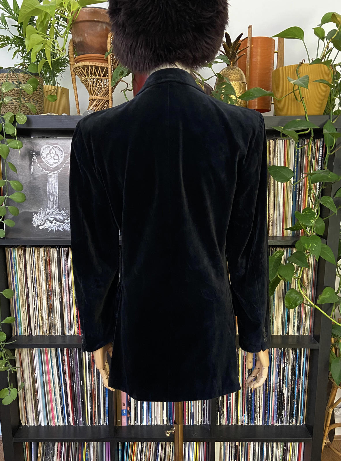 Vintage 1960s Black Yves Saint Laurent Velvet Blazer
