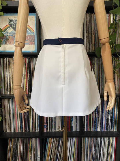Vintage 1970s White Trigema Tennis Skirt