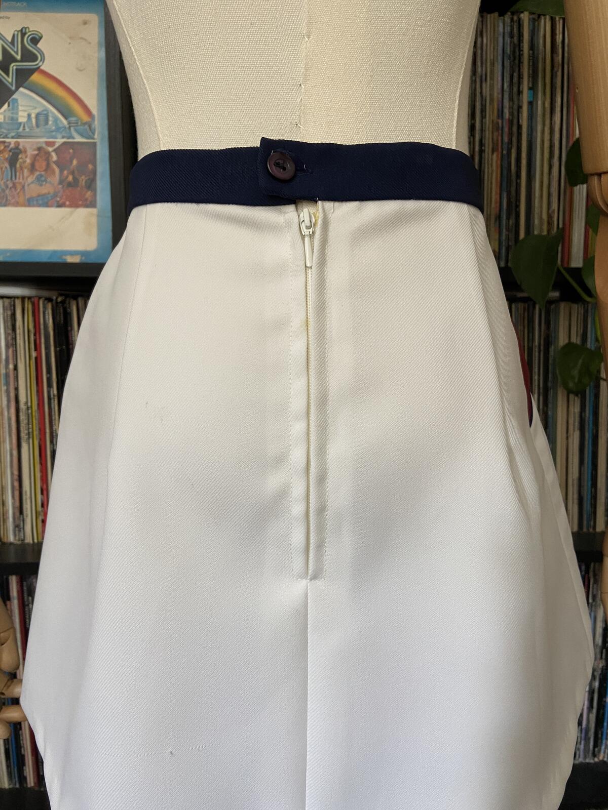 Vintage 1970s White Trigema Tennis Skirt