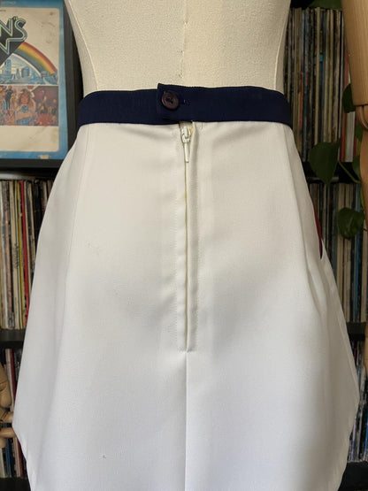 Vintage 1970s White Trigema Tennis Skirt