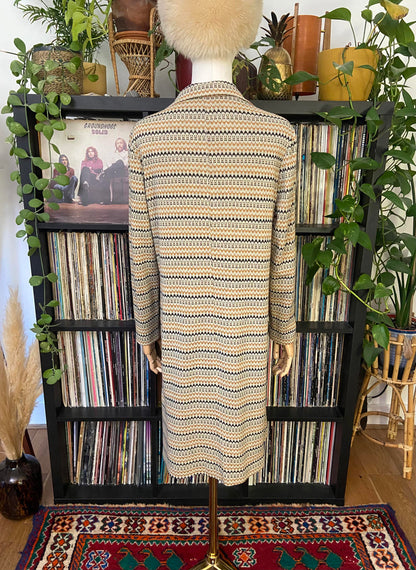 Vintage 1970s Beige Knit Dress