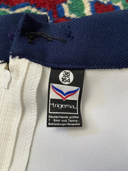 Vintage 1970s White Trigema Tennis Skirt