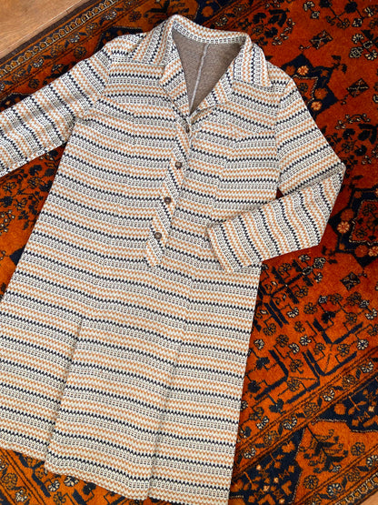 Vintage 1970s Beige Knit Dress