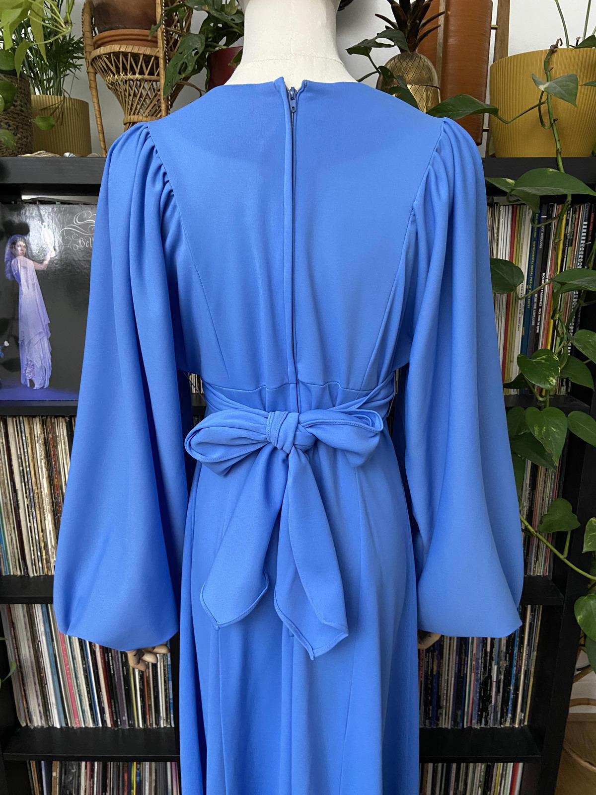 Vintage 1970s Blue Ossie Clark Maxi Dress