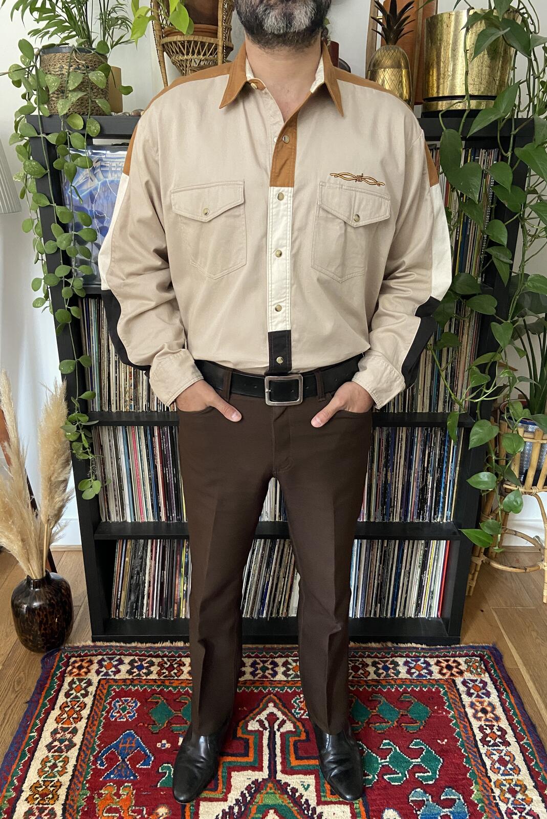 Vintage 90s Wrangler Twill Western Shirt