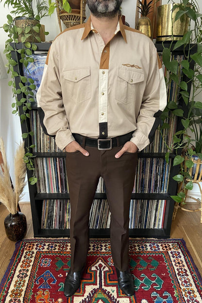 Vintage 90s Wrangler Twill Western Shirt