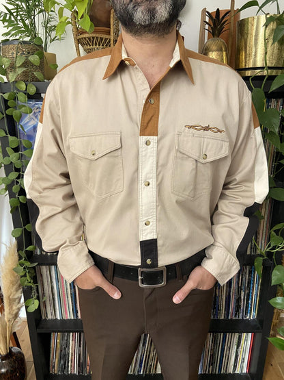 Vintage 90s Wrangler Twill Western Shirt