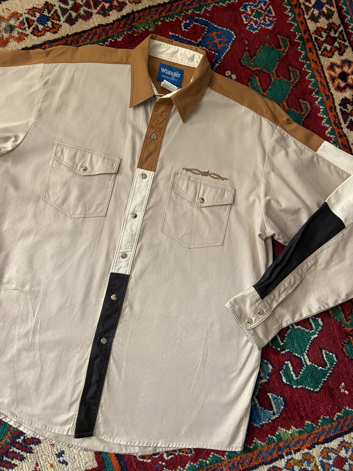 Vintage 90s Wrangler Twill Western Shirt