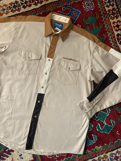 Vintage 90s Wrangler Twill Western Shirt