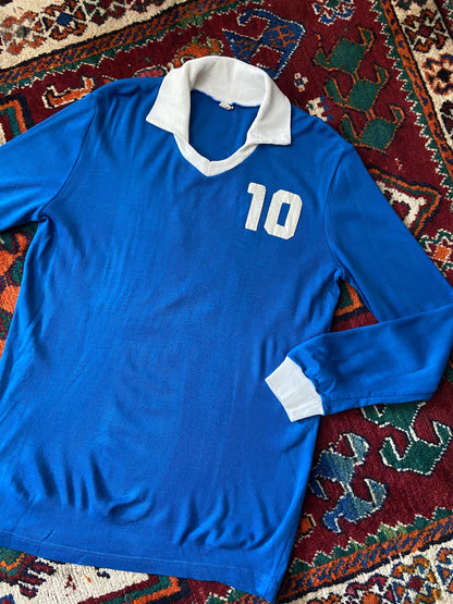 Vintage 1980s Blue Italian Football Jersey