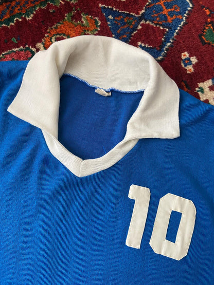 Vintage 1980s Blue Italian Football Jersey
