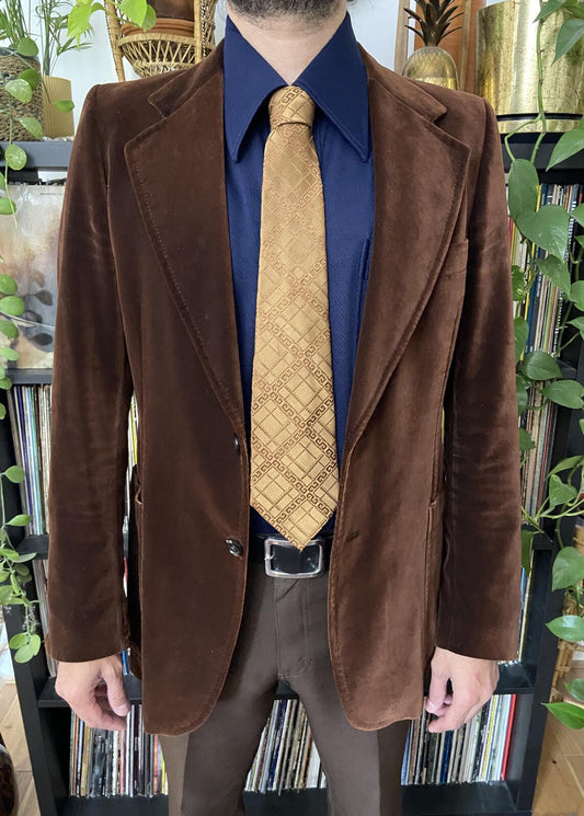 Vintage 1970s Bronze St Michael Woven Pattern Tie