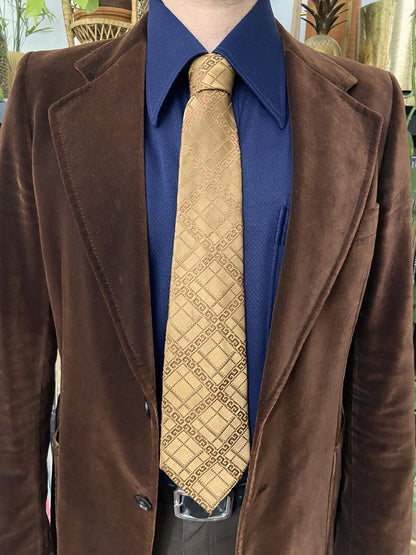 Vintage 1970s Bronze St Michael Woven Pattern Tie