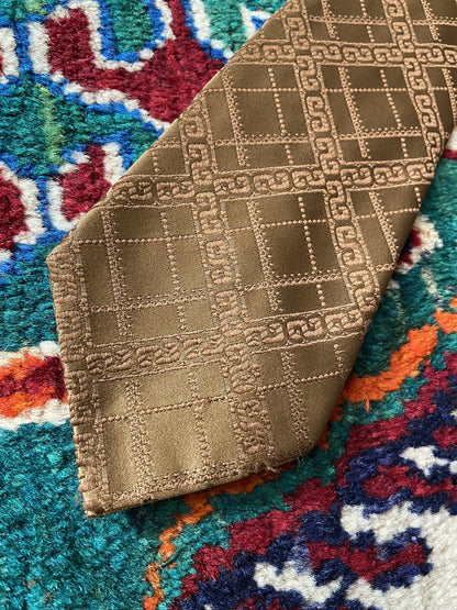 Vintage 1970s Bronze St Michael Woven Pattern Tie
