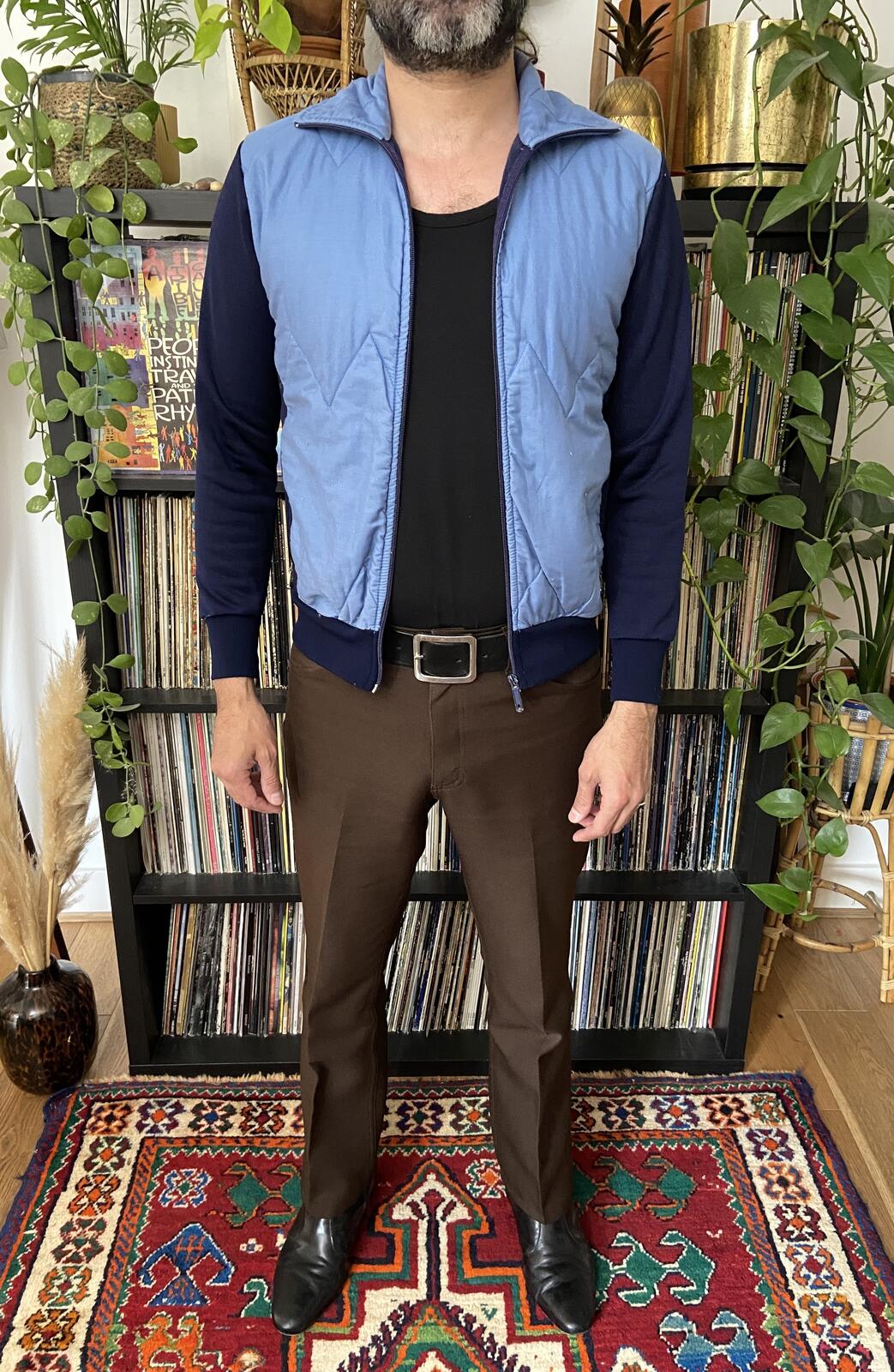Vintage 1980s Blue & Navy Sports Jacket